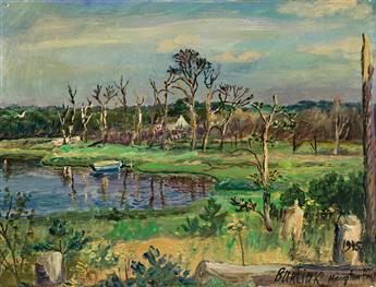 DAVID BURLIUK Hampton Pond (Long Island).